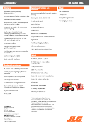 Gelenkarbeitsbühnen auf Rädern JLG 340AJ