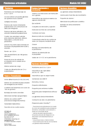 Gelenkarbeitsbühnen auf Rädern JLG 340AJ