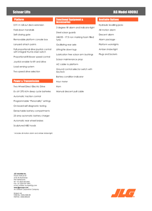 Scherenbühnen auf Rädern JLG 4069LE
