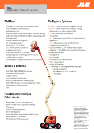 Gelenkarbeitsbühnen auf Rädern JLG 450A Serie II