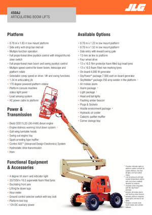 Gelenkarbeitsbühnen auf Rädern JLG 450AJ