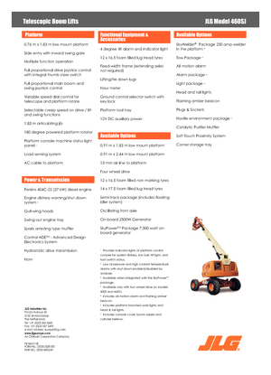 Teleskoparbeitsbühnen auf Rädern JLG 460 SJ