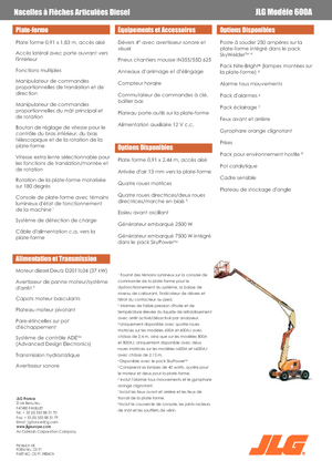 Gelenkarbeitsbühnen auf Rädern JLG 600A