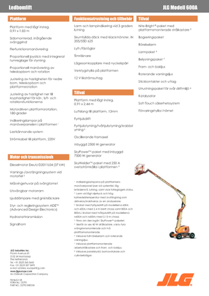 Gelenkarbeitsbühnen auf Rädern JLG 600A