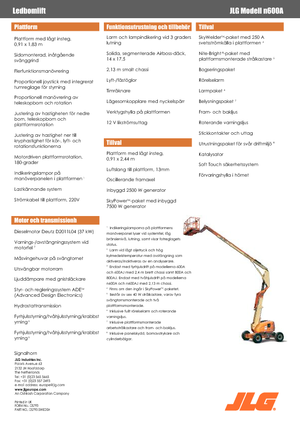 Gelenkarbeitsbühnen auf Rädern JLG 600AN