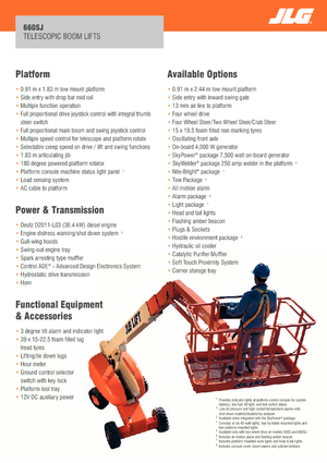 Teleskoparbeitsbühnen auf Rädern JLG 660SJ