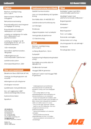 Gelenkarbeitsbühnen auf Rädern JLG 800AJ