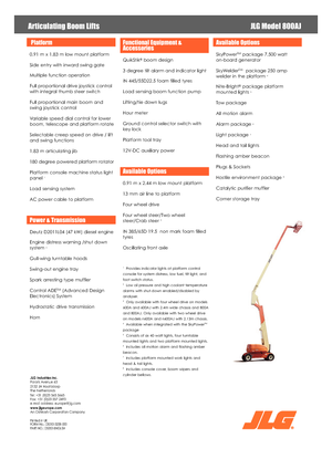 Gelenkarbeitsbühnen auf Rädern JLG 800AJ