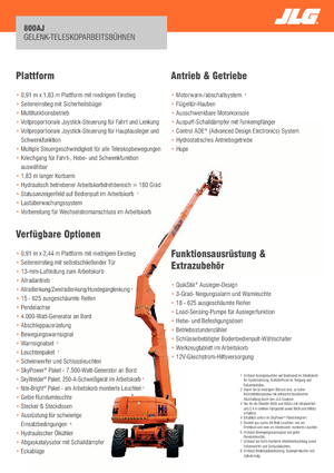Gelenkarbeitsbühnen auf Rädern JLG 800AJ