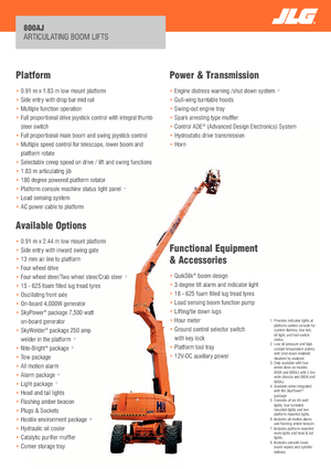 Gelenkarbeitsbühnen auf Rädern JLG 800AJ