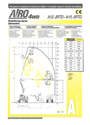 Gelenkarbeitsbühnen auf Rädern AIRO A 12 JRTD