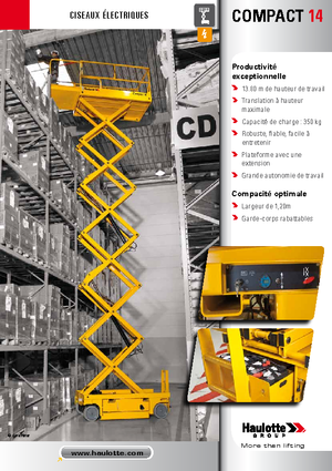 Scherenbühnen auf Rädern Haulotte Compact 14