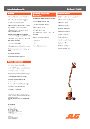 Gelenkarbeitsbühnen auf Rädern JLG E300AJ