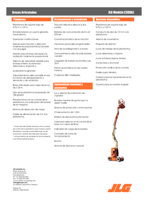 Gelenkarbeitsbühnen auf Rädern JLG E300AJ