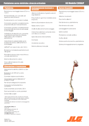 Gelenkarbeitsbühnen auf Rädern JLG E300AJP