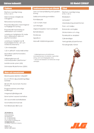 Gelenkarbeitsbühnen auf Rädern JLG E300AJP