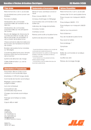 Gelenkarbeitsbühnen auf Rädern JLG E450A
