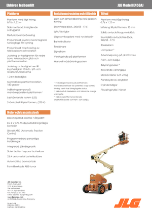 Gelenkarbeitsbühnen auf Rädern JLG E450AJ