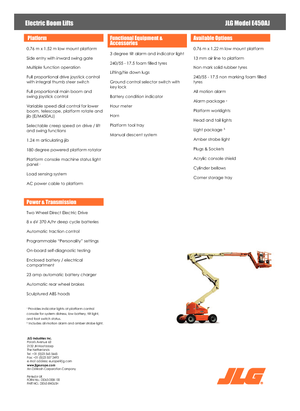 Gelenkarbeitsbühnen auf Rädern JLG E450AJ