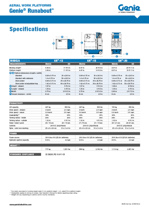 Teleskoparbeitsbühnen auf Rädern Genie GR-20 Runabout