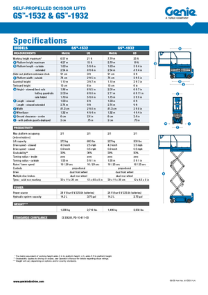 Scherenbühnen auf Rädern Genie GS-1532
