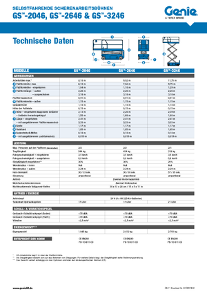 Scherenbühnen auf Rädern Genie GS-3246