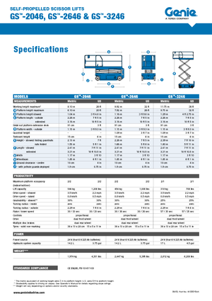 Scherenbühnen auf Rädern Genie GS-3246