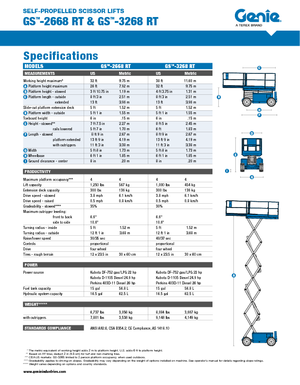 Scherenbühnen auf Rädern Genie GS-2668 RT