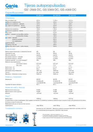 Scherenbühnen auf Rädern Genie GS-3369 DC