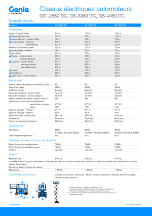 Scherenbühnen auf Rädern Genie GS-3369 DC