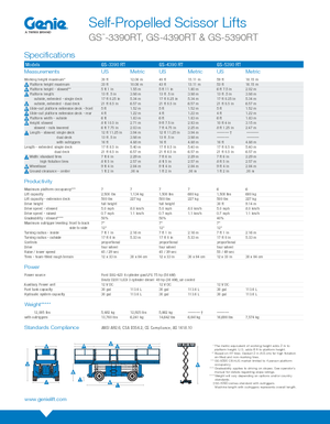 Scherenbühnen auf Rädern Genie GS-5390RT
