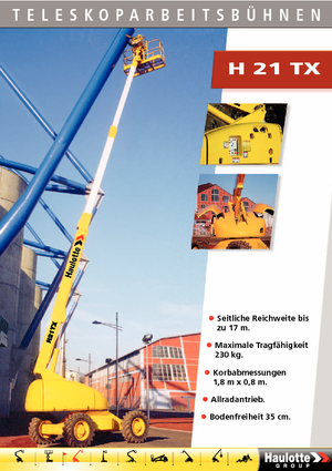 Teleskoparbeitsbühnen auf Rädern Haulotte H 21 TX
