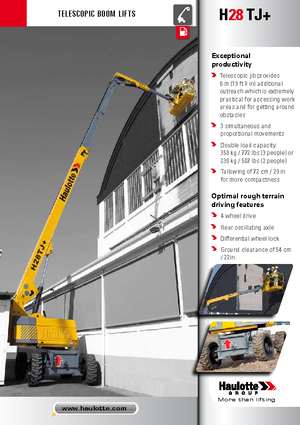 Teleskoparbeitsbühnen auf Rädern Haulotte H 28 TJ +