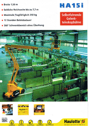 Gelenk Arbeitsbühnen auf Rädern Haulotte HA 15 I