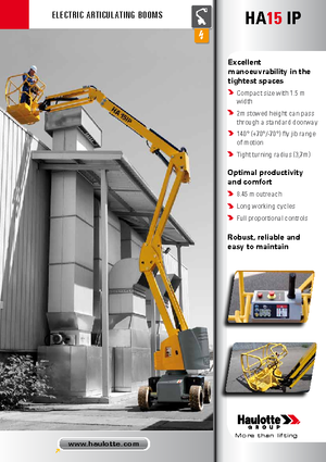 Gelenkarbeitsbühnen auf Rädern Haulotte HA15 IP