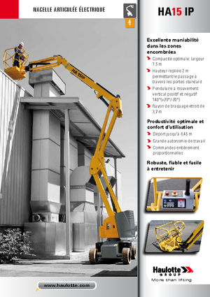 Gelenkarbeitsbühnen auf Rädern Haulotte HA15 IP