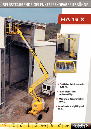 Gelenkarbeitsbühnen auf Rädern Haulotte HA 16 X
