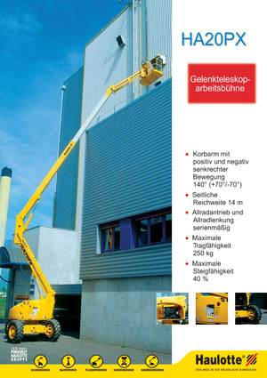 Gelenkarbeitsbühnen auf Rädern Haulotte HA 20 PX