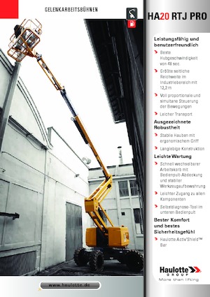 Gelenkarbeitsbühnen auf Rädern Haulotte HA20 RTJ PRO