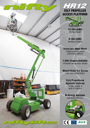 Gelenkarbeitsbühnen auf Rädern Niftylift HR 12