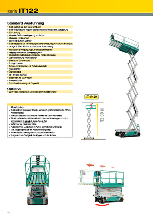 Scherenbühnen auf Rädern Iteco IT 12122