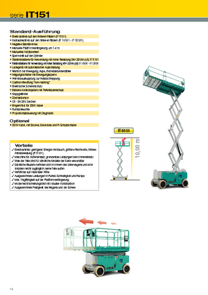 Scherenbühnen auf Rädern Iteco IT 8151
