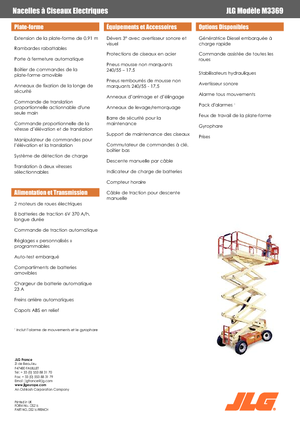 Scherenbühnen auf Rädern JLG M3369LE