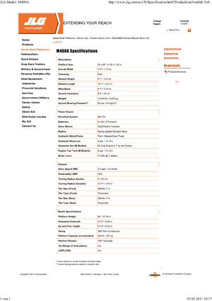 Gelenkarbeitsbühnen auf Rädern JLG M 400 A