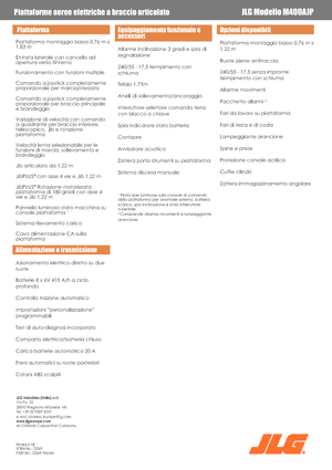 Gelenkarbeitsbühnen auf Rädern JLG M400AJP