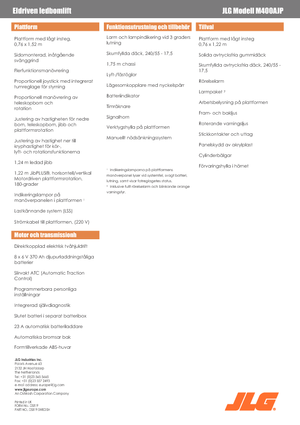 Gelenkarbeitsbühnen auf Rädern JLG M400AJP