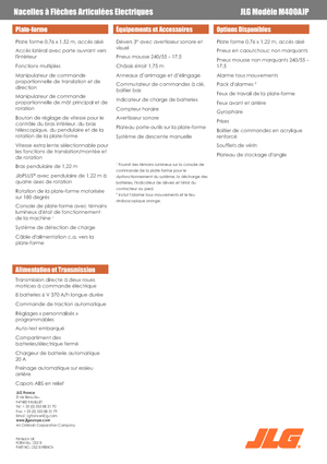 Gelenkarbeitsbühnen auf Rädern JLG M400AJP