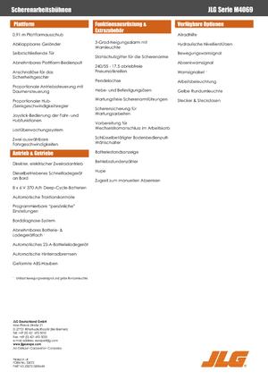 Scherenbühnen auf Rädern JLG M4069LE