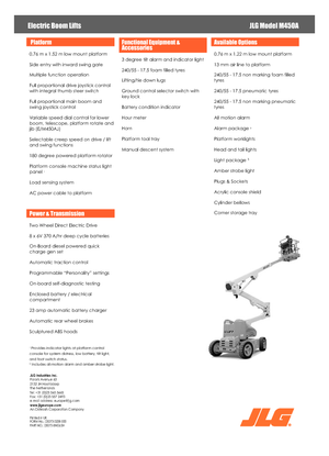 Gelenkarbeitsbühnen auf Rädern JLG M450A
