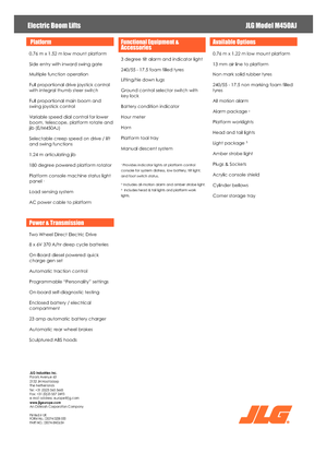 Gelenkarbeitsbühnen auf Rädern JLG M450AJ